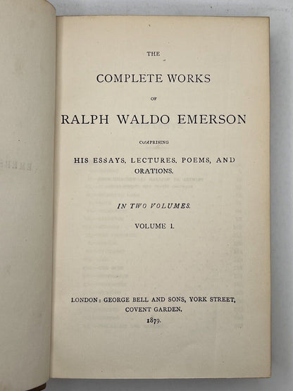 The Complete Works of Ralph Waldo Emerson 1876-1879