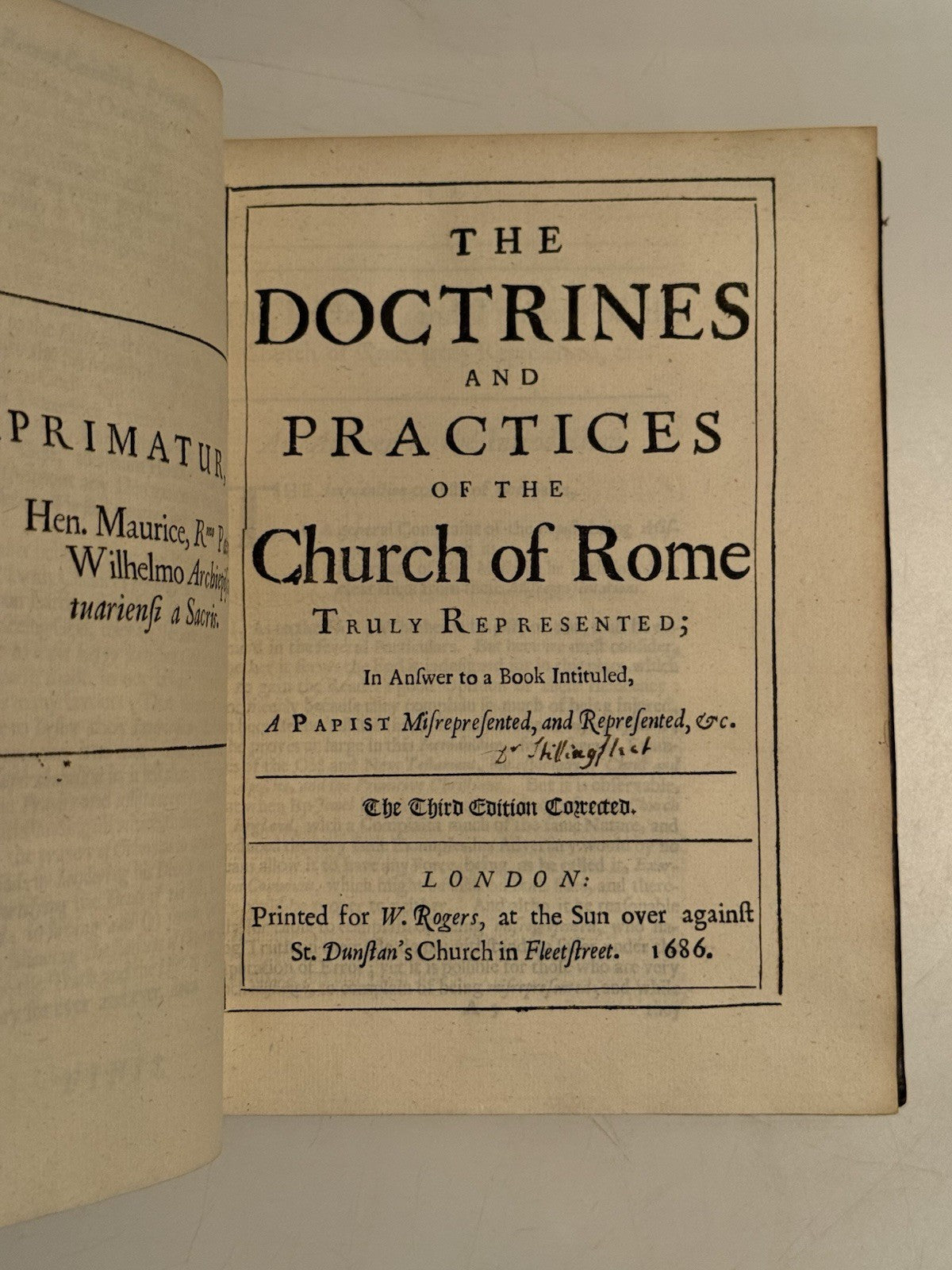 1685-8 Anglican vs Catholic Debate Sammelband