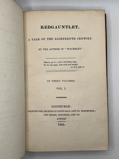 Redgauntlet by Sir Walter Scott 1824 First Edition