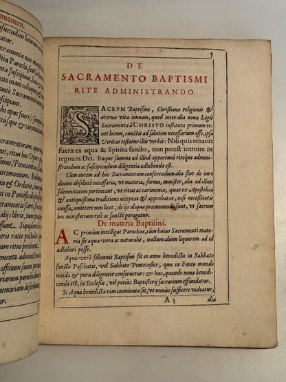 Rituale Romanum 1617 First Plantin Edition & Jesuit Working Copy