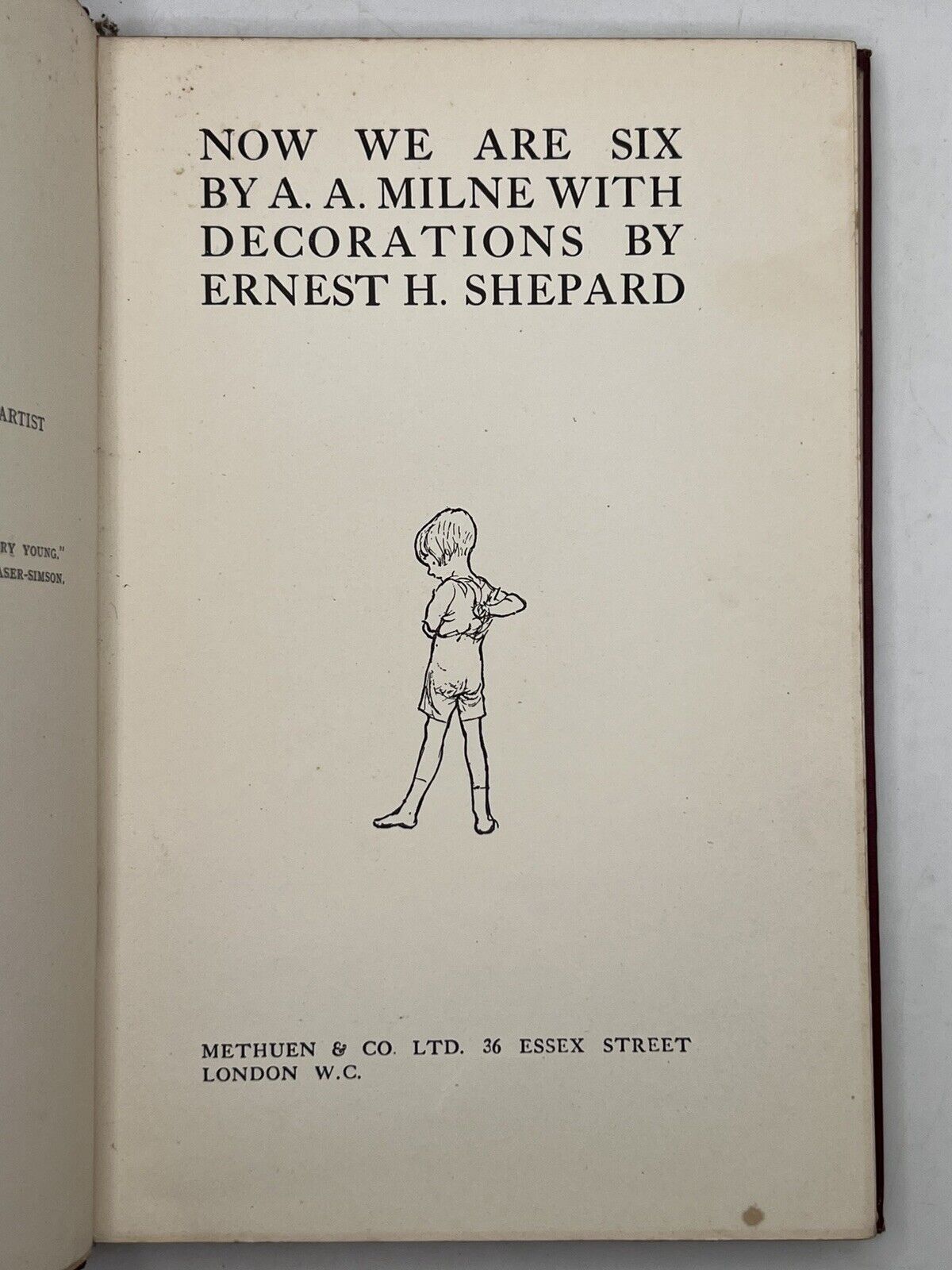 Now We Are Six by A. A. Milne 1927 First Edition First Impression