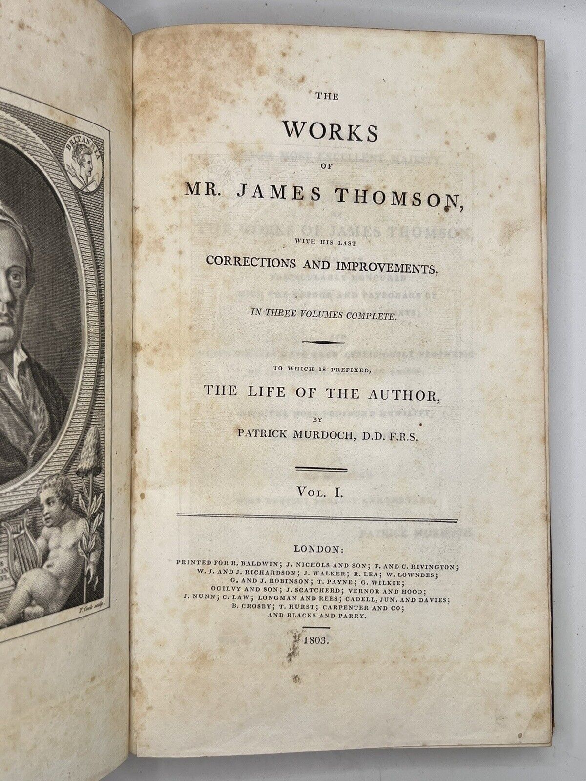 The Works of James Thomson in 3 Vols 1802-1803