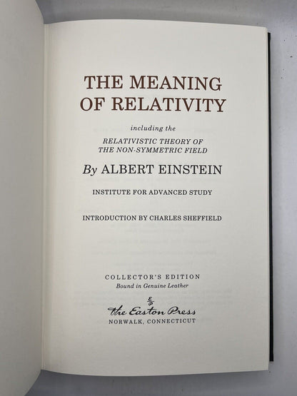 The Meaning of Relativity by Albert Einstein 1994 Easton Press Luxury Edition