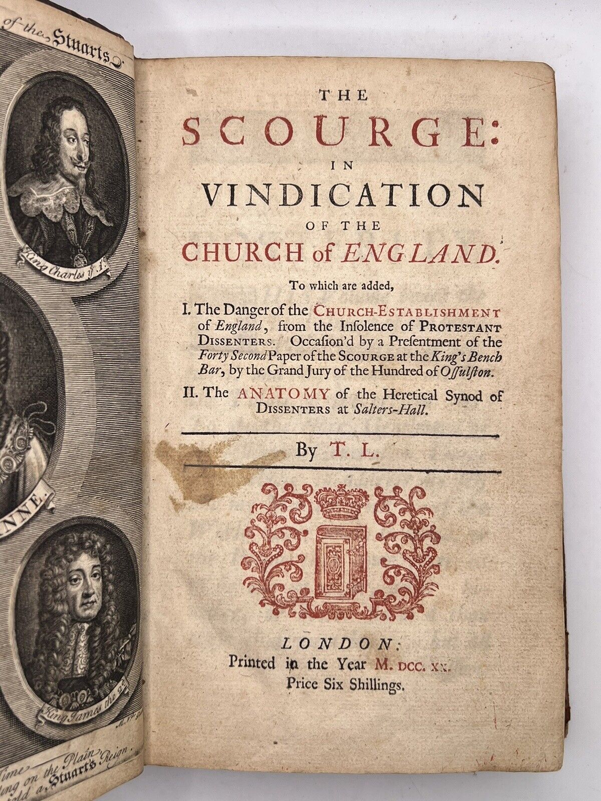 The Scourge: In Vindication of the Church of England by Thomas Lewis 1720