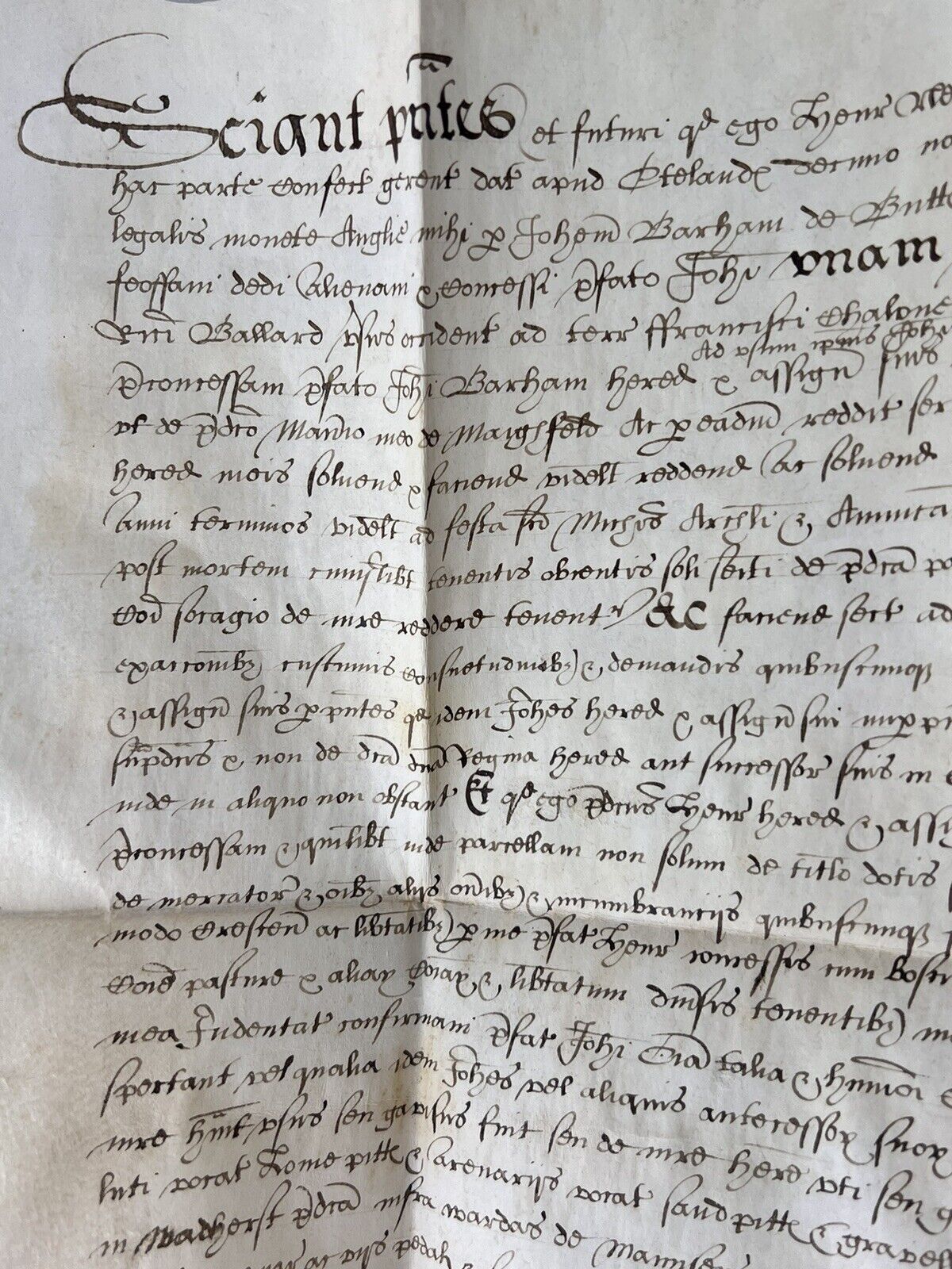 William Shakespeare Associated Vellum Document Dated 1599 Elizabethan