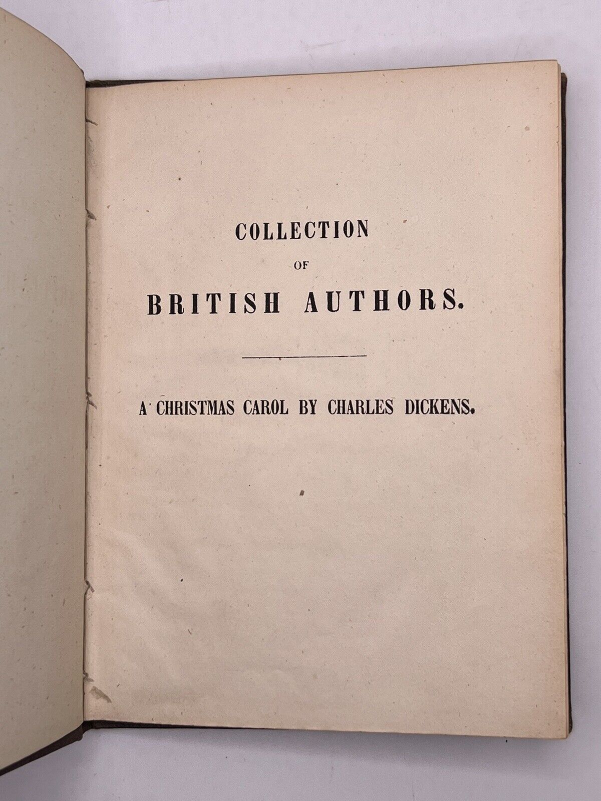 A Christmas Carol - Charles Dickens 1843 Tauchnitz First Edition in Original Cloth