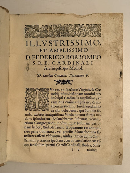 Patavino's History of the Benedictines 1606 First Edition