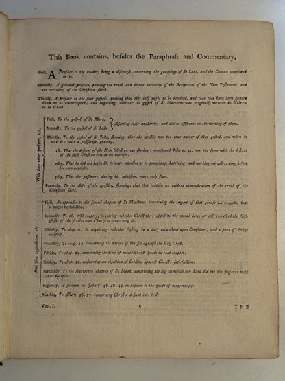 Whitby's New Testament 1761