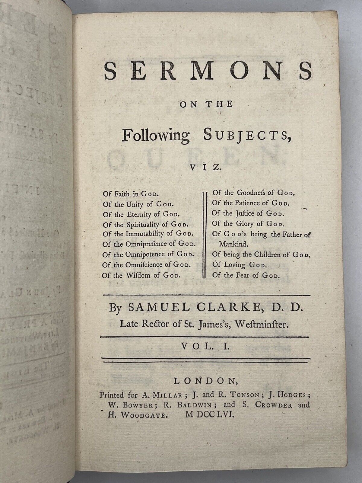 Sermons by Samuel Clarke 1756