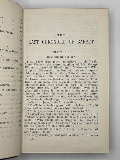 The Last Chronicle of Barset by Anthony Trollope 1923 Ramage Bindings