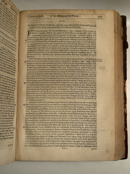 Walter Raleigh's History of the World 1614 (ie 1628) Fourth Edition