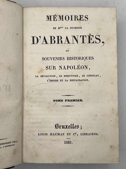 The Memoirs of Duchess D'Abrantes 1831-37