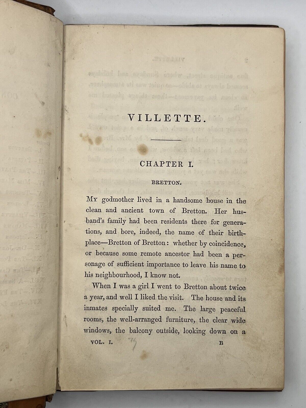 Villette by Charlotte Bronte 1853 First Edition