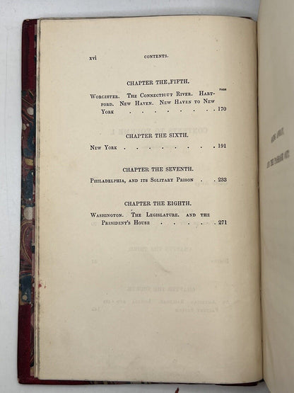 American Notes by Charles Dickens 1842 First Edition First Issue