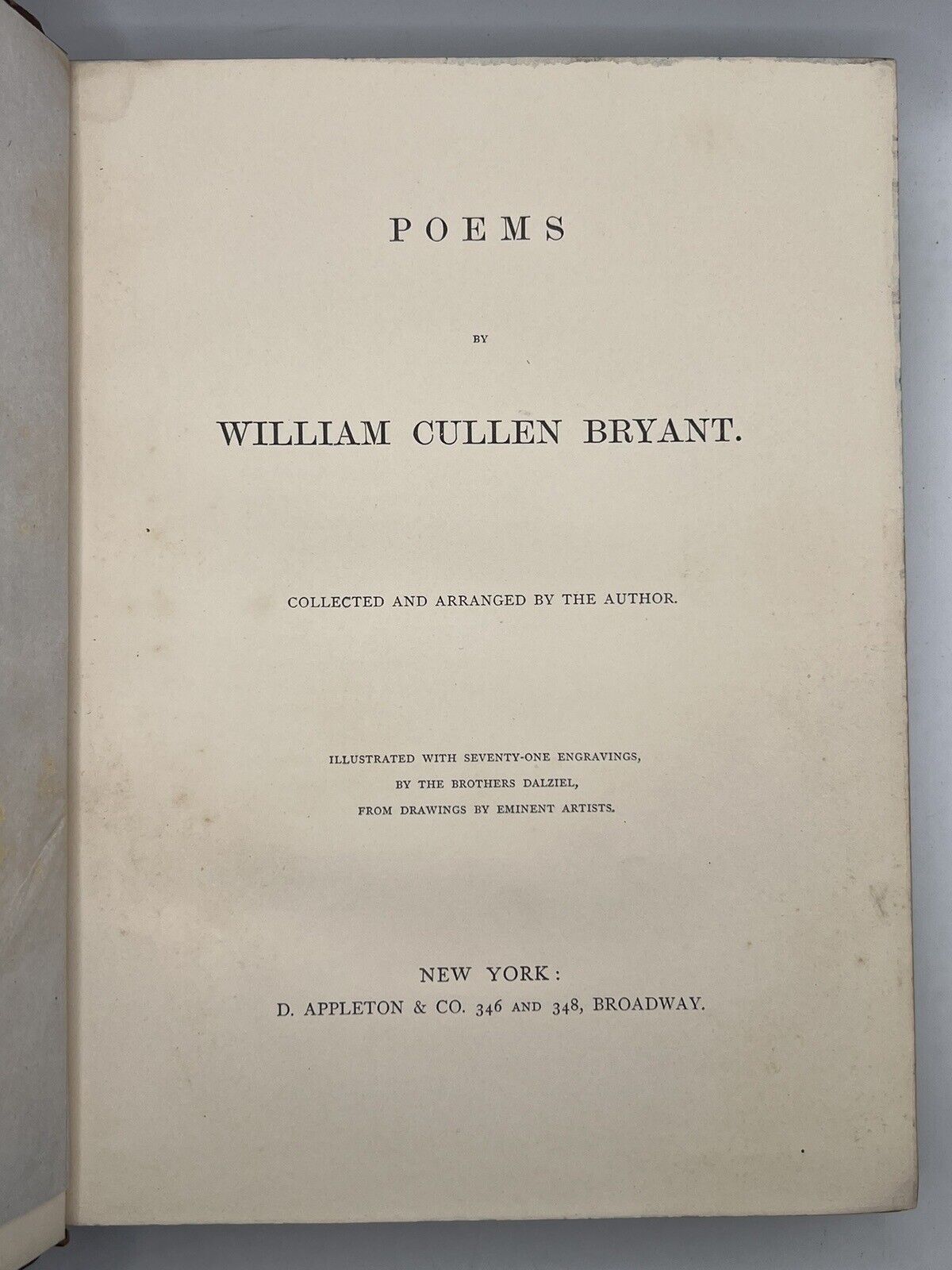 Poems by William Cullen Bryant c.1856