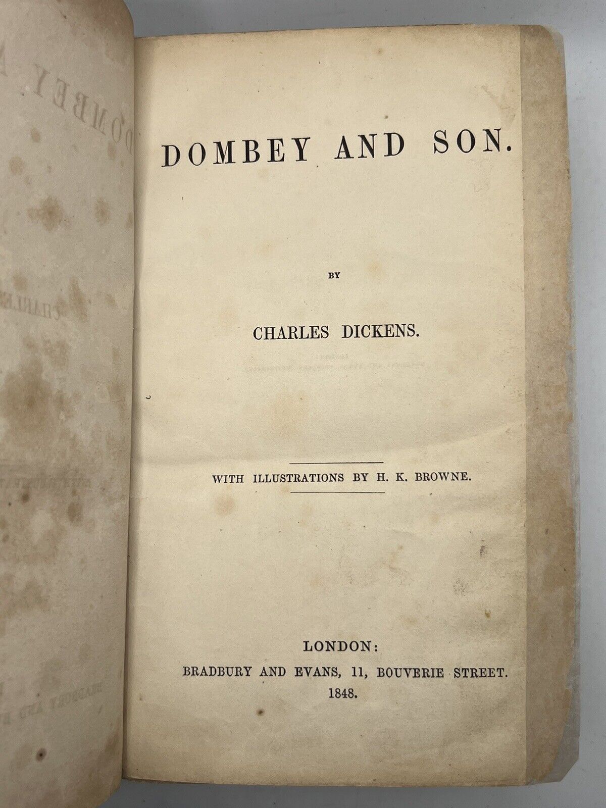 Dombey and Son by Charles Dickens 1848 First Edition First Impression