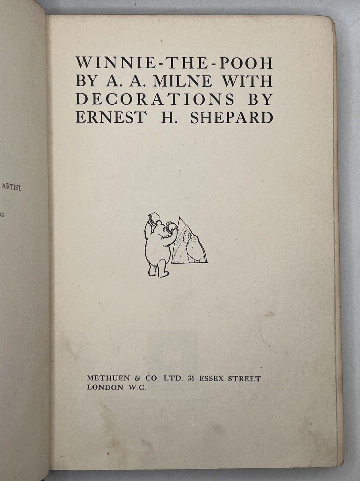 Winnie the Pooh by A. A. Milne 1926 First Edition First Impression