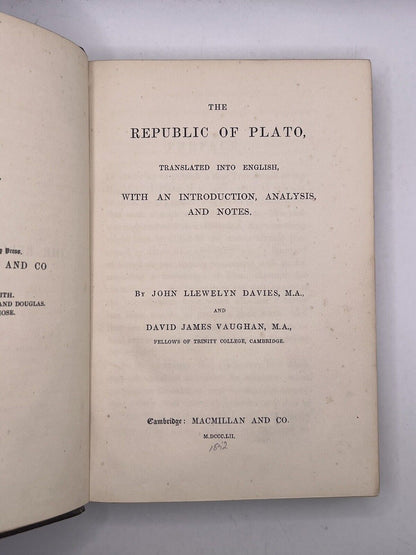 The Republic of Plato 1852