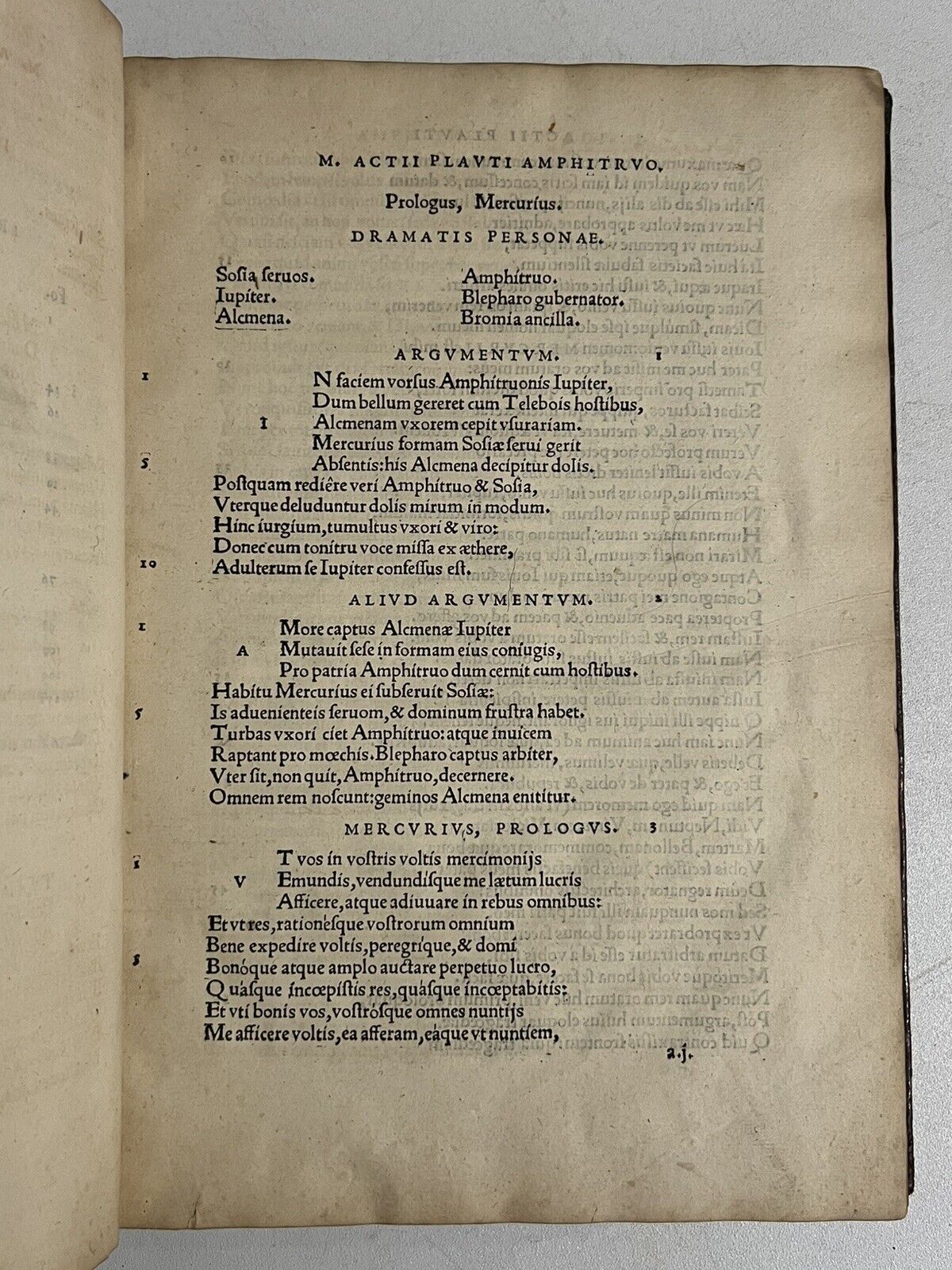 Plautus Comediae XX 1530 Estienne Folio