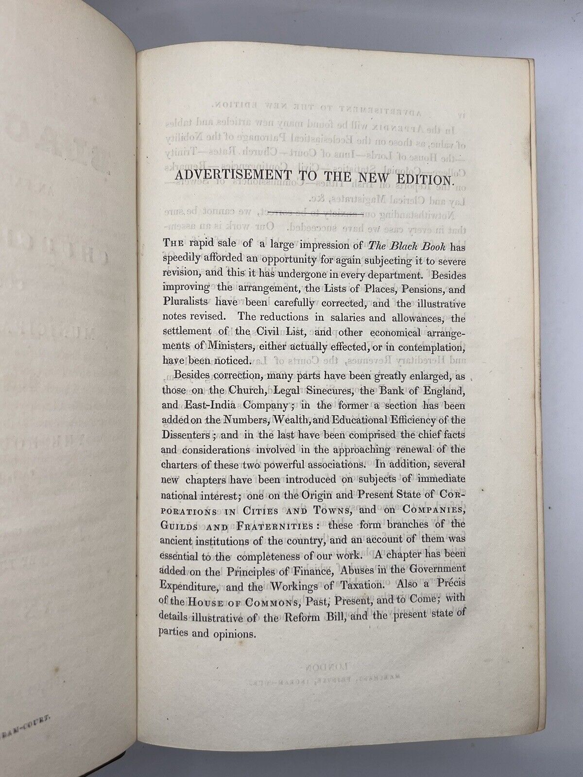 The Black Book: An Exposition of British Government Corruption 1835