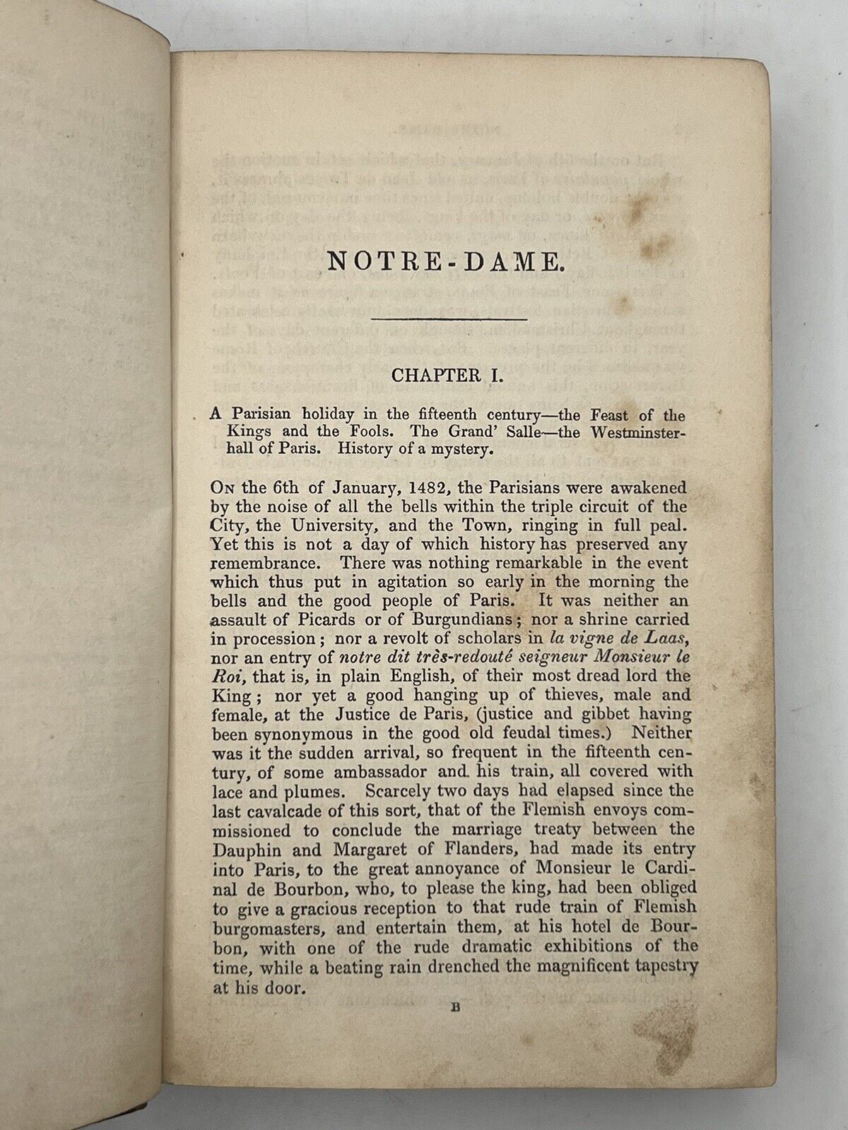 The Hunchback of Notre Dame by Victor Hugo 1840 Early English Edition Rare