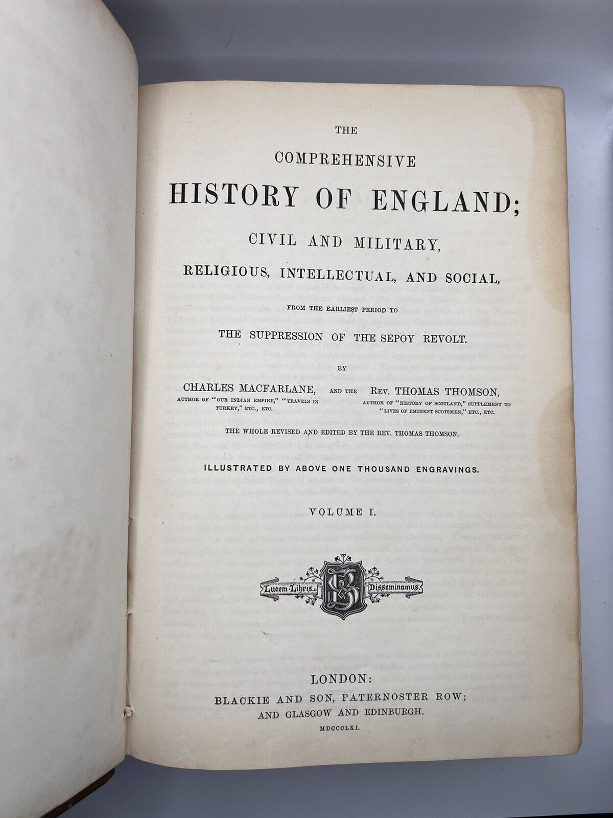 A Comprehensive History of England by Charles Macfarlane 1861