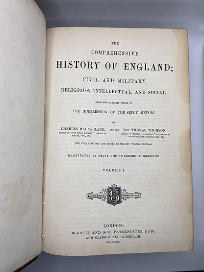 A Comprehensive History of England by Charles Macfarlane 1861