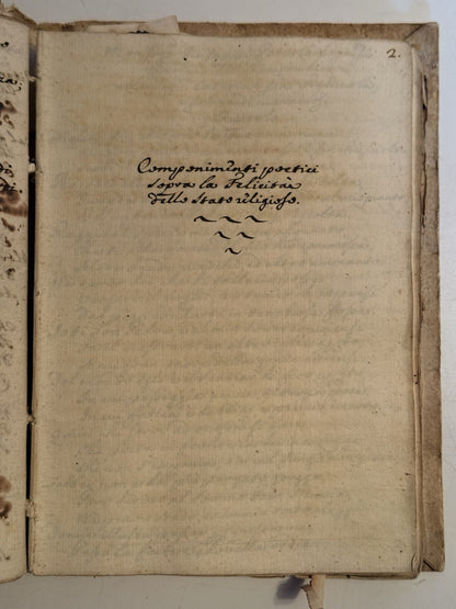 Italian Manuscript Book of Giuseppe Pozzi c1750-75