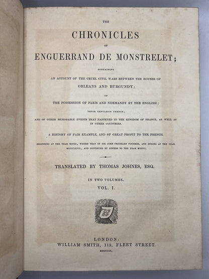 Monstrelet's Chronicles 1840