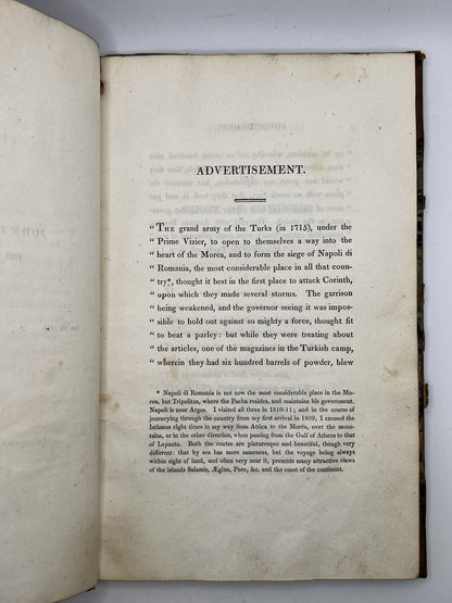 The Siege of Corinth and Parisina by Lord Byron 1816 First Edition First Issue