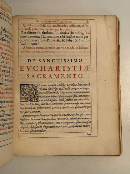 Rituale Romanum 1617 First Plantin Edition & Jesuit Working Copy