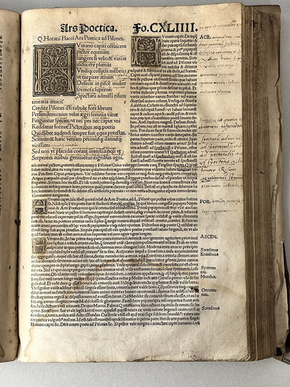 1519 Horace Post-Incunable with Contemporary Marginalia