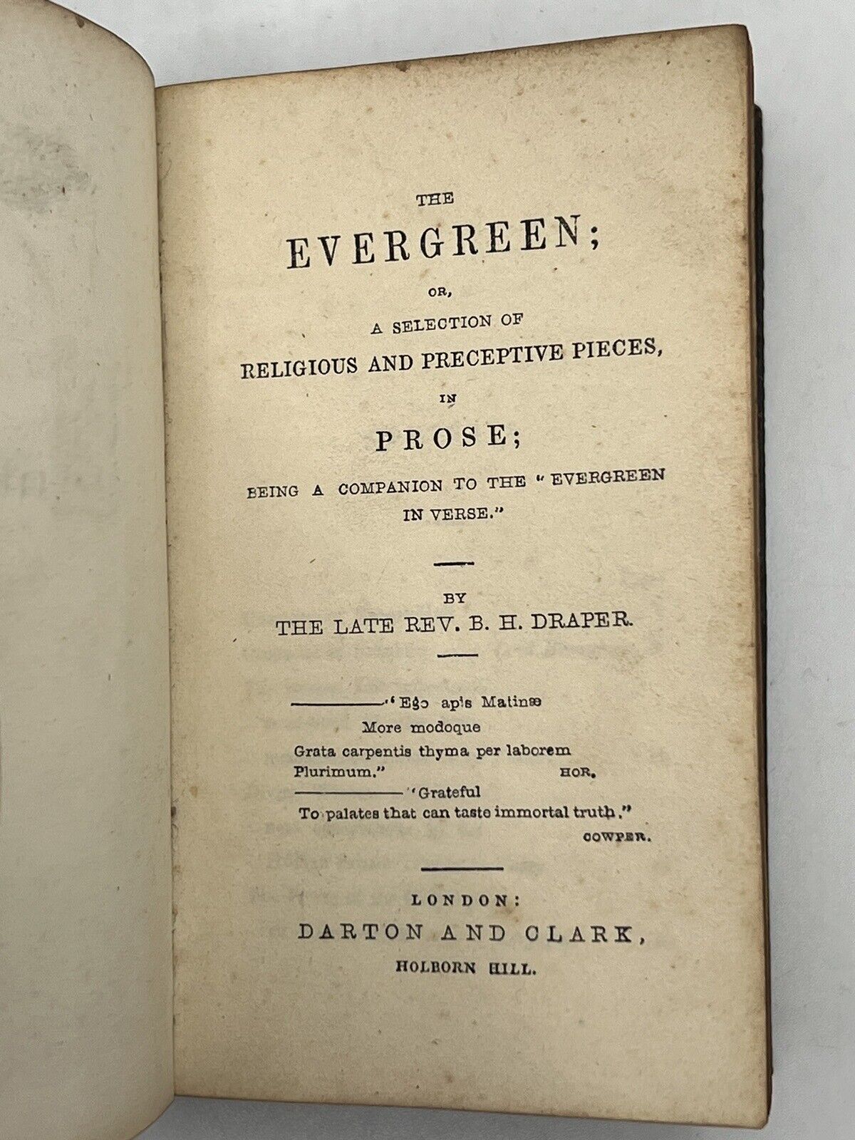 The Evergreen by B. H. Draper - Religious Prose