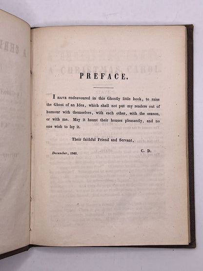 A Christmas Carol - Charles Dickens 1843 Tauchnitz First Edition in Original Cloth