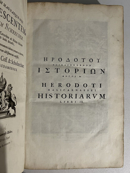 The Histories of Herodotus 1763