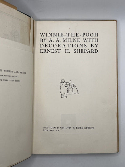 Winnie the Pooh by A. A. Milne 1926  First Edition, First Impression