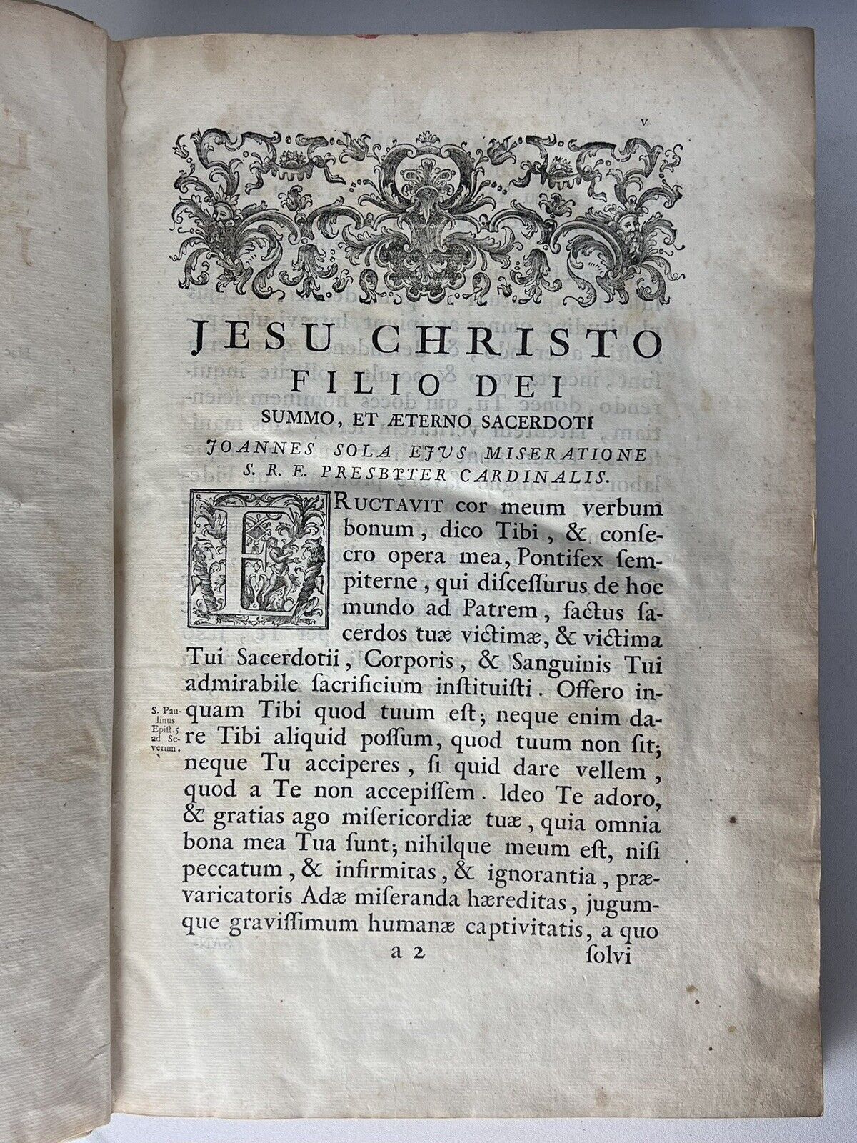 Liturgy & Letters of Joannis Bona 1747-1755