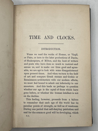 Time and Clocks by Henry H. Cunynghame 1909 Antique Horology Book