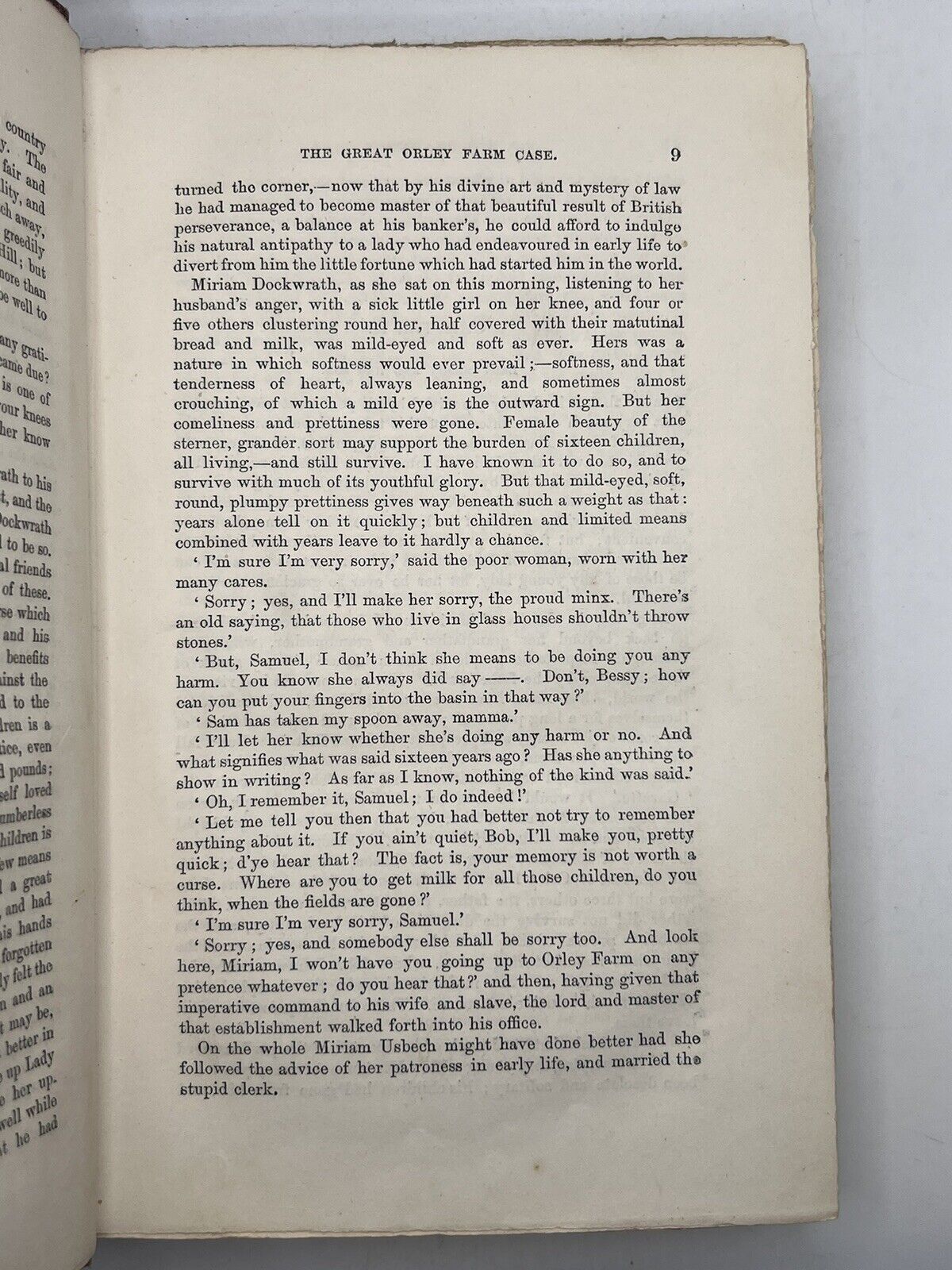 Orley Farm by Anthony Trollope 1862 First Edition Original Cloth