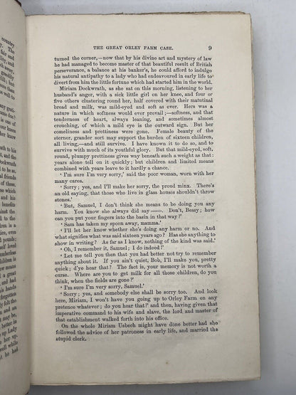 Orley Farm by Anthony Trollope 1862 First Edition Original Cloth