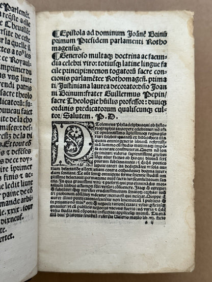 Guillaume Pepin Opusculum 1520; Lothmar Schmid's Copy