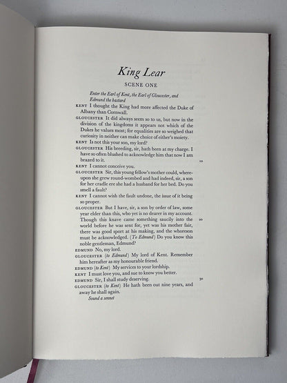 King Lear by William Shakespeare 2007 Folio Society The Letterpress Shakespeare No. 1324