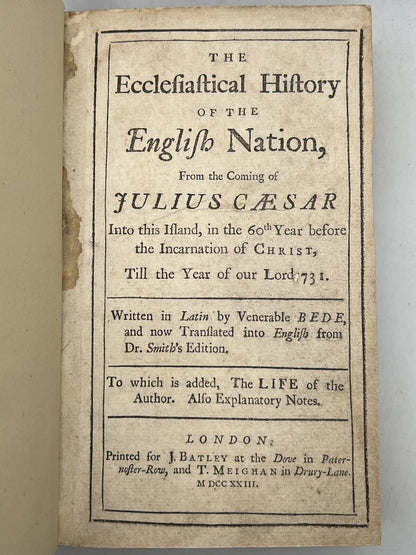 The Ecclesiastical History of the English Nation by the Venerable Bede 1723