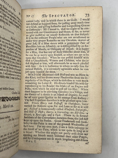 The Spectator by Joseph Addison 1749