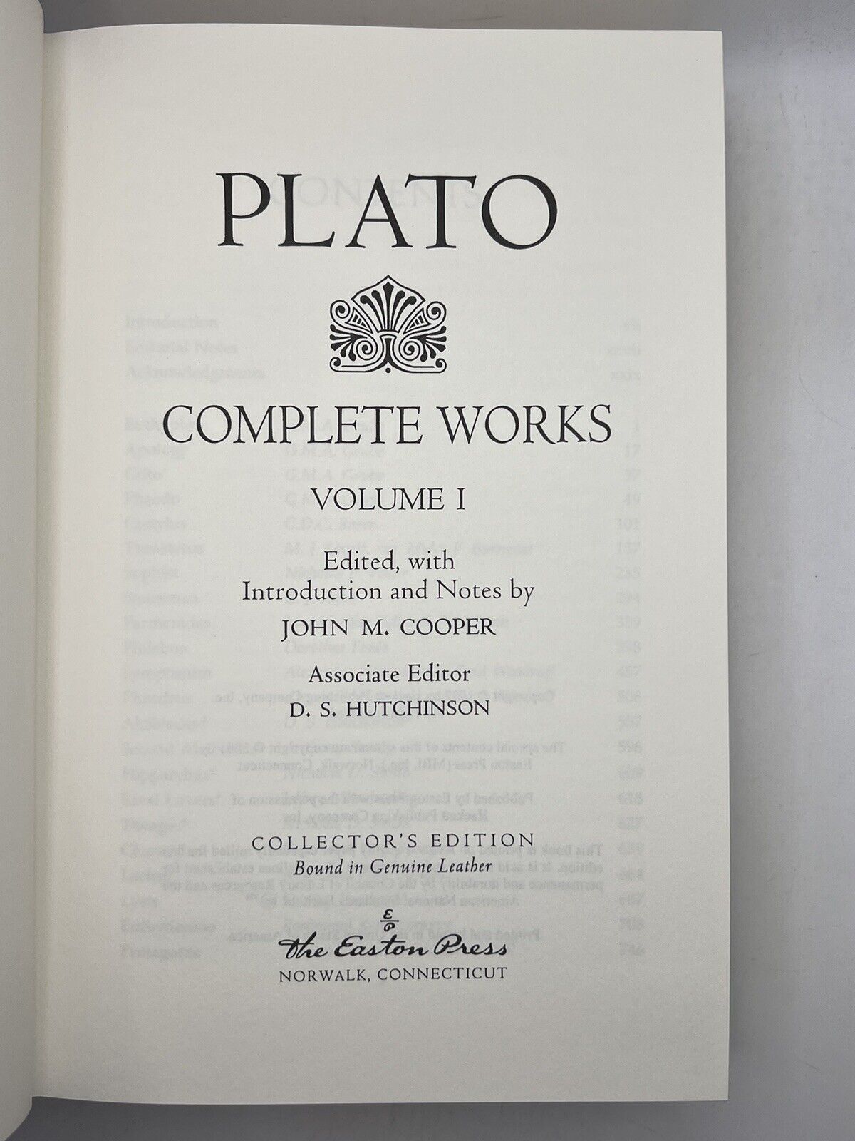 The Complete Works of Plato - Easton Press 2001