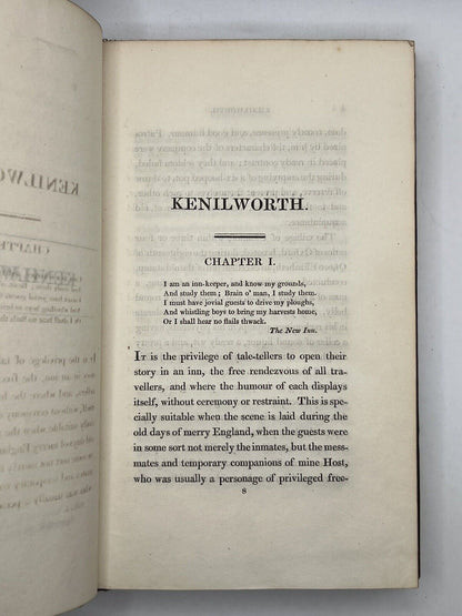 Kenilworth; a Romance by Sir Walter Scott 1821 First Edition