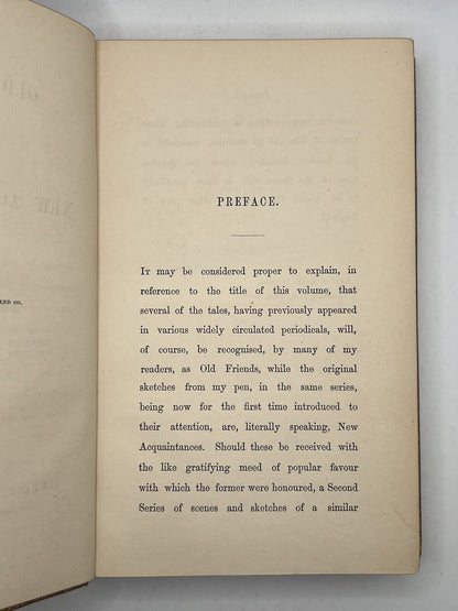 Old Friends & New Acquaintances by A. Strickland 1860 Bickers Fine Bindings! 1st Edition