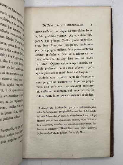 On Peritonitis in Postpartum Women by D. George Baird 1796