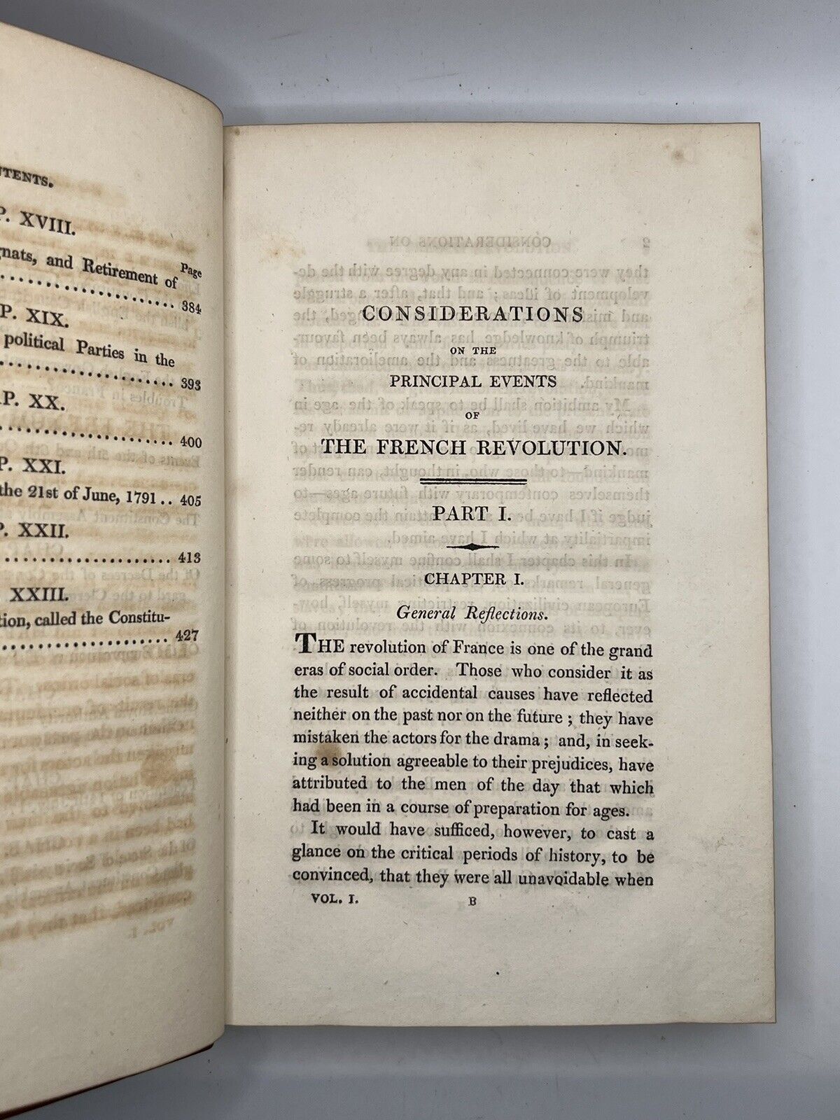 The Principal Events of the French Revolution 1818 First Edition