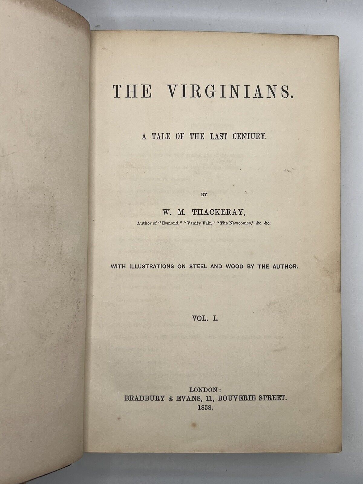 The Virginians by William Makepeace Thackeray 1858 First Edition